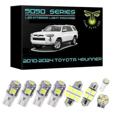 Imagem de Fyre Flys 16 peças de luzes interiores LED brancas para Toyota 4Runner 5050 Series SMD 2010-2020 Kit de embalagem e ferramenta de instalação 6000K