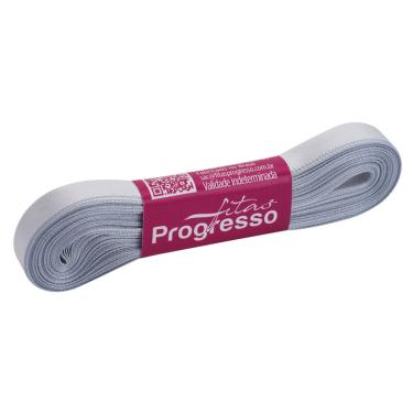 Imagem de Fita de Cetim Progresso Face Simples, 10m, 10mm, Prata - CF002.084
