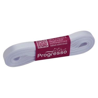 Imagem de Fita de Cetim Progresso Face Simples, 10m, 10mm, Branco - CF002.201