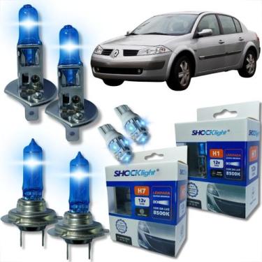 Imagem de Kit lâmpada shocklight super branca farol alto baixo e lanterna h1 h7 