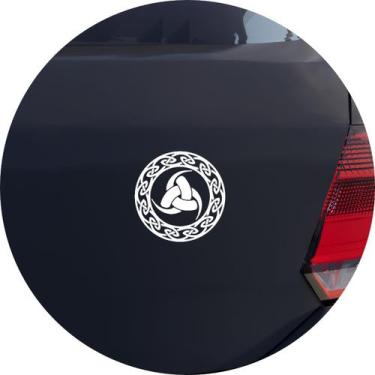 Imagem de Adesivo de Carro Chifre Triplo Viking - Melhor Adesivo, Branco