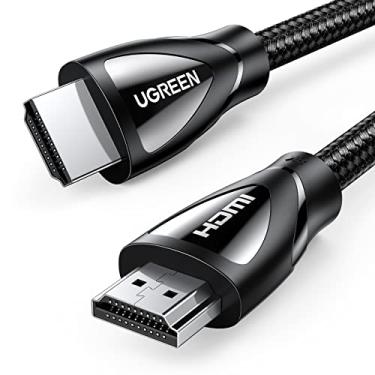 Imagem de UGREEN Cabo HDMI 8K 2.1 16FT, cabo HDMI trançado de ultra alta velocidade de 48 Gbps 10K 8K @ 60 Hz 4K @ 240 Hz, eARC HDR10 HDCP 2.2 e 2.3, cabo HDMI compatível com PS5 / Xbox Series X/Roku