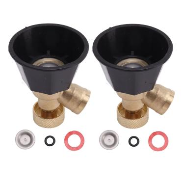 Imagem de 2 conjuntos de bico de nebulização ajustável, plástico de cobre, névoa grande, névoa fina, aspersor de spray de água, equipamento de irrigação de resfriamento de jardim universal
