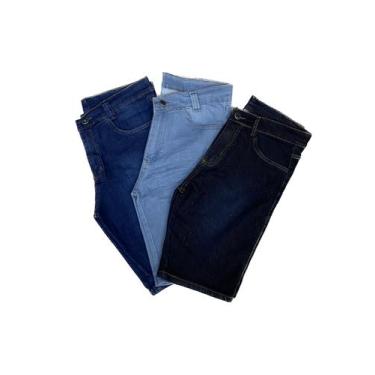 Imagem de Imperdível - Kit 3 Bermudas Jeans Mens Com Lycra - Variadas - JEANS WE