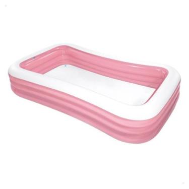 Imagem de Piscina Inflável Retangular Para a Família Intex 1.050l, UNIC, Rosa