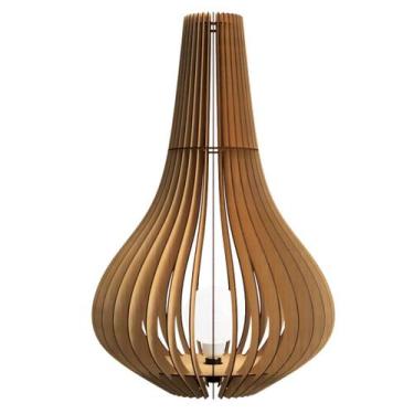 Imagem de Luminária de Chão BELADONA MDF Luminária - CORALISA, MDF CRU, 90x60cm,