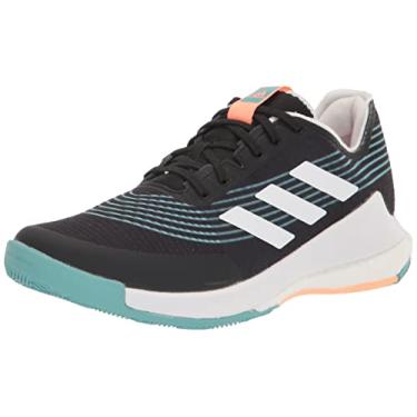 Imagem de adidas Tênis feminino de vôlei Crazyflight, Preto/branco/preto, 37