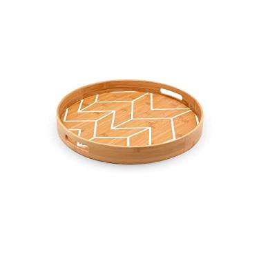 Imagem de Oikos - Bandeja de Bambu Redonda Estampada 35cm