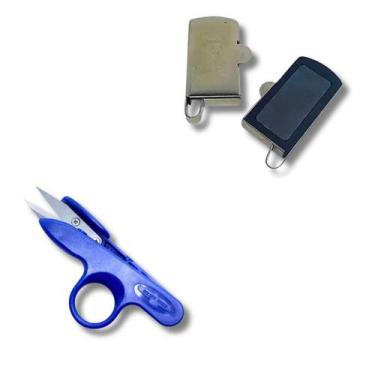 Imagem de Kit Tesouras De Arremate Com Dedal - TC 801 Mais Guia Magnético Grande