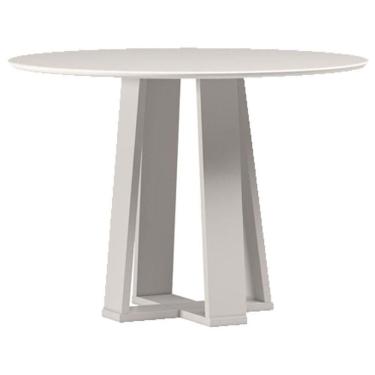 Imagem de Mesa De Jantar 100x100 Cm Isabela Com Vidro Off White - New Ceval