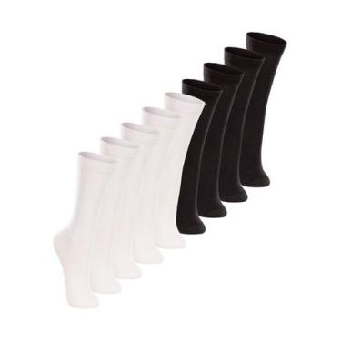 Imagem de Kit 9 Pares de Meias 3/4 Infantil Lupo 2670-047 Colorido, Branco, 30-3