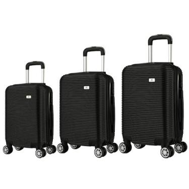 Imagem de Kit 3 Mala De Viagem Eagle Bordo, Média E Grande C/ Rodinhas 360º, Pre