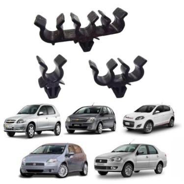 Imagem de Kit de Grampo do Cabo Vela Celta Agile Corsa Palio Punto 3pç - Plastca