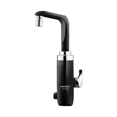 Imagem de Torneira Elétrica Lorenzetti Essence de Bancada Preta/Cromada 220V