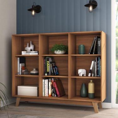 Imagem de Estante para Livros Baixa 9 Nichos Amelia - Espresso Móveis