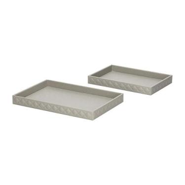 Imagem de Bandejas em mdf com revestimento em pu cinza mart