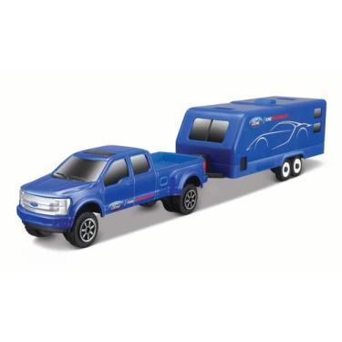 Imagem de Miniatura Heartland Haulers 1/64 Fresh Metal Ford Super Duty Azul E Tr