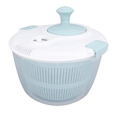 Imagem de Spinner de Salada 5L, Spinner de Alface de 5,3 Quartos, Spinner de Lavadora de Frutas, Spinner de Secador de Frutas, Secador de Salada para Lavar, Girar e Drenar Verduras, Azul