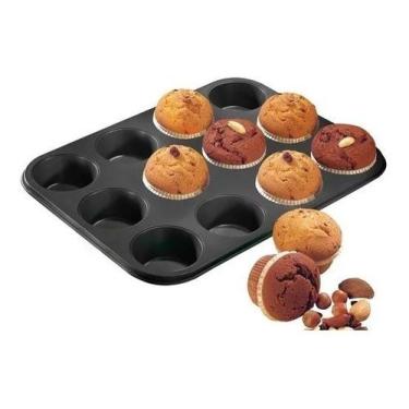 Imagem de Assadeira para cupcake com 12 cavidades - antiaderente - SDN