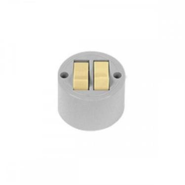 Imagem de Interruptor Externo Ilumi Redondo Com 2 Teclas 1656 ./ Kit Com 10 Peça