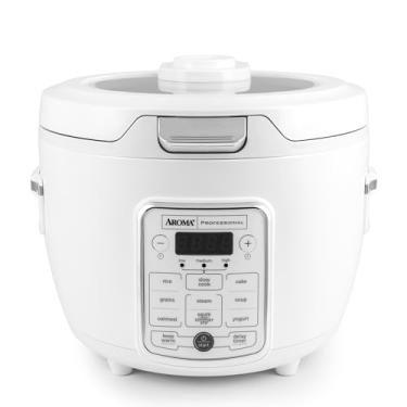 Imagem de Aroma Housewares Profissional 20 xícaras (cozidas) / 4 Qt. Panela de arroz digital/multicooker, função automática de manter quente e saltear e depois ferver, branco (ARC-1230W)