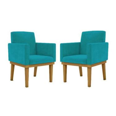 Imagem de KIT 02 Cadeiras Com Base Mesa De Estudos Poltrona Decorativa - Balaqui