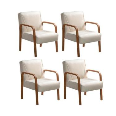 Imagem de Conjunto 4 Poltronas Decorativa Anita Kit Cadeiras Sala Recepção - Bel