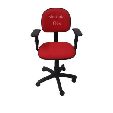 Imagem de Cadeira Secretaria Regulagem Altura A Gás E Braço Regulagem - Sintonia