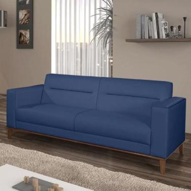 Imagem de Sof Living Udine 2 Lugares 1,40cm Azul - Bella Decorao