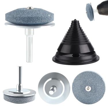 Imagem de Apontador de lâmina de cortador de grama ASTORON 5 peças para furadeira e cortador de gramado, conjunto de balanceador de lâmina giratório universal, cortador de grama giratório para furadeira elétrica