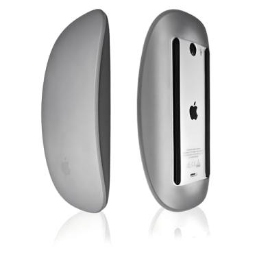 Imagem de uqy Capa de silicone para mouse para Apple Magic Mouse 1&2, à prova de quedas, à prova de poeira, capa ultrafina (preto)