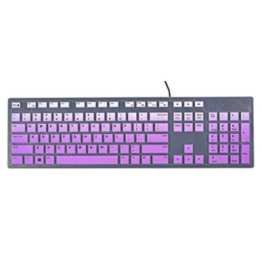 Imagem de Capas de teclado compatíveis com teclado Dell KM636 KB216 e Dell Optiplex 5250 3050 3240 5460 7450 7050 e Dell Inspiron AIO 3475/3670/3477 (Ombre Rosa Roxo)