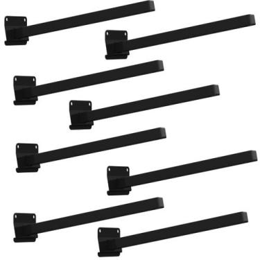 Imagem de Kit 08 Suportes Inclinação Haste De Refletor Led Parede Fachada Banner