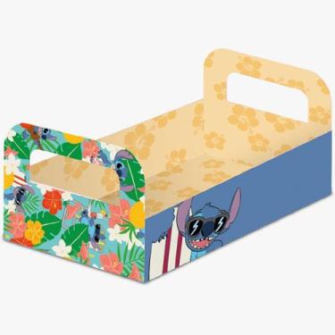 Imagem de Caixote de Papel Cartão M - Stitch - 1 unidade - Festcolor - Rizzo