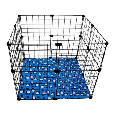 Imagem de Cercado Aramado Porquinho Da ÍNdia 60x60x60cm Preto Com Soft - IGUANNA