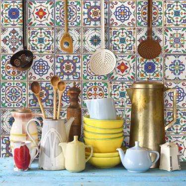 Imagem de Adesivo de Azulejo Colorido 20x20 para Cozinha Vila Velha 24un - Quart