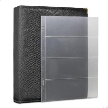 Imagem de Álbum Fichário 50 Folhas p/ Cédulas 4 Espaços 32x24 Cobra G - Caravela