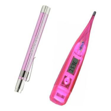Imagem de Kit Termometro Corporal + Lanterna Clinica Para Ver Garganta - BIOLAND