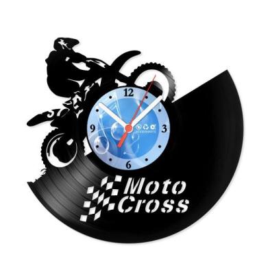 Imagem de Relógio De Parede Disco Vinil Motos - Motocross - VMO-017 - Modernarte