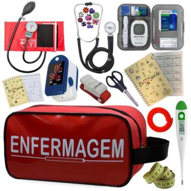 Imagem de Kit De Enfermagem Completo Medidor Glicose Aparelho Pressao - PREMIUM,