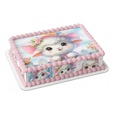 Imagem de Papel arroz e faixa para bolo festa comemoração aniversário chá de beb