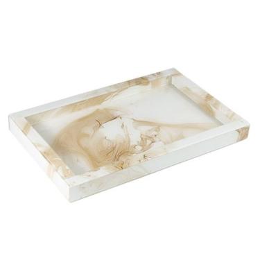Imagem de Bandeja Decorativa Marmorizada 26x40 cm - Dani Decorações