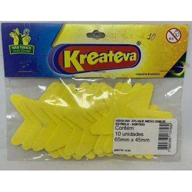 Imagem de Pacote 10 Aplique Medio Emborrachado Estrela Kreateva