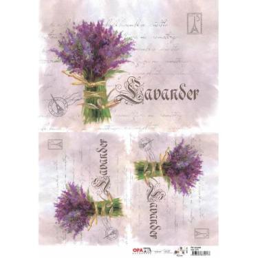 Imagem de Papel para Decoupage OPAPEL 30x45 - Flor Lavanda - Opa Criando Arte