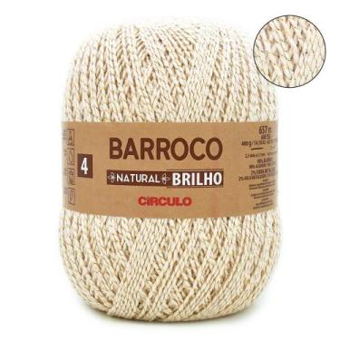 Imagem de Barbante Barroco Natural Brilho Ouro nº04 400g - CÍRCULO