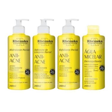 Imagem de Kit Tratamento SkinCare Anti Acne 4 Itens hidratante+demaquilante+sabo