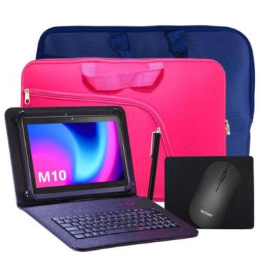 Imagem de Capa com teclado + Mouse Caneta Luva p/ Tablet M10 multilaser - DaiCas