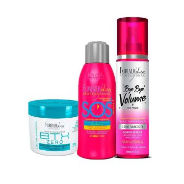 Imagem de Kit Btx Zero 240g Bye Bye 200ml e SOS 300ml Forever Liss