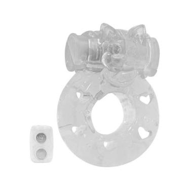 Imagem de Anel peniano em silicone com vibrador - SI sexy import, Transparente