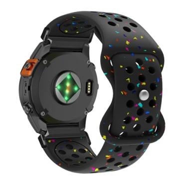 Imagem de Pulseiras Compatíveis com Garmin Fenix 5X GPS/Fenix 5X Puls, Pulseira Esportiva Respirável de Silicone Macio Pulseira de Substituição para Garmin Fenix 5X GPS/Fenix 5X Puls para Mulheres e Homens (9)